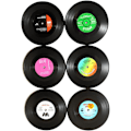 Miniatyrbilde 2 av 5: Sett med 6 Retro Vinyl Plate Stive Underlag - Serverer Kaffe og