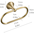 Miniatyrbilde 2 av 5: Oval Håndkle Ring Antikk Messing Henger Håndkleholder for Bad