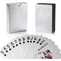 Miniatyrbild 1 av 5: Poker Kortlekar, (Silver) Vattentät PVC Guldfolie Spelkort