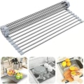 Miniatyrbillede 1 af 5: Rulleop Dish Stativ, BPA Fri Foldbar Vask Stativ Ideel til Frugt