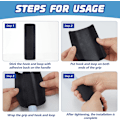 Miniatyrbilde 3 av 5: 4 stk. Håndtakgrep 4,25 tommer Gummiskumgrep Wrap Myk Buffer Tube Cover Buffer Tube Pad Komfortable Håndtakstrekk for Fitness Hjem Hage Sykkel Eks