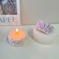 Miniatyrbillede 5 af 5: 2 stk. Rose Blomst Søjle Lysforme Valentinsdag Cylinder Resin Støbeform til Lysfremstilling Resin Støbning Silikoneform til DIY Lysfremstilling P