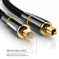 Miniatyrbilde 4 av 5: Digital optisk fiber lydkabel SPDIF utgangskabel forsterker sp