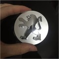 Miniatyrbild 3 av 5: 4 st. Bilhjulscentrumkåpor för Peugeot 60mm Silver, Navkåpor Cent
