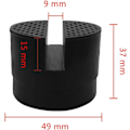 Miniatyrbilde 2 av 5: Gummi-blokk for jekkplate 2 stk Universal jekkplate for bil Hy