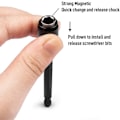 Miniatyrbilde 4 av 4: 3 stk. Magnetisk Forlengelsesstang, Elektrisk Drill Skrutrekkerbit, 1/4 Hex Drillbit Hurtigutløser Bar Socket Skrutrekkerbit Holder, 60/100/150mm
