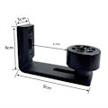 Miniatyrbilde 5 av 5: Justerbar svart gulvguide bunnguide for skyvedør i tre