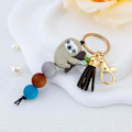 Miniatyrbilde 2 av 5: Dovendyrgaver til kvinner jenter dovendyr nøkkelring ornament ting dovendyr tema dekor silikonperlesmykker med dusk veske charms for dovendyr elsker – Håndveske,