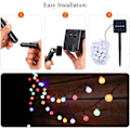 Miniatyrbild 5 av 5: 50 LED Solcellsdrivna Utomhus String Lights 6.9m Dekorativa LED String Lights