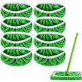 Miniatyrbilde 1 av 5: 8 Mikrofibermopper (Grønn), Mopputskiftning, Vaskbar Gjenbrukbar