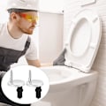 Miniatyrbilde 5 av 5: Pakke med 2 Universal Toalettsete Fester Hengslet Toalettsete Toalettlokk Sete Fester Toalettsete Erstatningsfeste