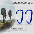 Miniatyrbilde 2 av 5: 10-pakks Aluminium Karabinhake D-krok Nøkkelring Multifarge