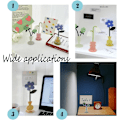 Miniatyrbilde 5 av 5: 3Style Skrivebords Memo Holder Stativ Sett Blomst Bord Foto Display Memo Holder Stativ for Hjemmekontor Bilde Memo Kort Papir Notat Postkort Display