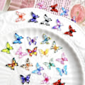 Miniatyrbild 5 av 5: 40 st Fjärils Nagelkonst Berlocker 3D Resin Fjärils Nagelberlocker Vår Nagelglitter Set Färgglada Fjärils Nagelkonst Dekoration Sommar Fjärilar Nagel