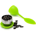 Miniatyrbillede 5 af 5: 7-pak Silikone Te-infuser, Sødt Teæg til Løs Te, Finmasket Te-si med Drypbakke, Te-filterkugle i Rustfrit Stål, Te-diffuser