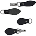 Pikkukuva 4 / 5: Nahka Toggle-napit (mustat) 6 kpl Nahka-välilehden suljin solki