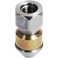 Miniatyrbilde 2 av 5: Trykkvaskspylespiss for rørrengjøring, roterende, 1/8\" IG innløp, 3 x 0,8 mm - 050, rustfritt stål/messing
