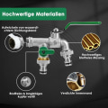 Miniatyrbillede 3 af 5: Havefaucet, 1/2 tommer dobbelt udgangshavefaucet, messing, rust- og frostbestandig