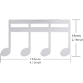 Miniatyrbillede 3 af 5: Musiknotemappe (sort), dagbogsmusikbogsmappe, klaverprint