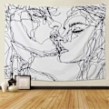 Pikkukuva 1 / 5: (130 x 150cm) Miesten ja naisten sielukas abstrakti luonnos seinätapetti Kis