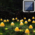 Miniatyrbilde 1 av 5: 20 LED Solcelled Hagelys, 8 Moduser Sopp Stilys Utendørs