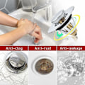 Miniatyrbilde 2 av 5: Universal servant for baderomvask, Bounce avløpsdeksel, rustfritt