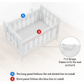 Miniatyrbilde 3 av 5: Baby Cabin Bumper, Seng Bumper, 3D Mesh Fôr, Trygt for Luft i Seng