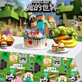 Miniatyrbild 4 av 5: 3 st Engångs PE-Duk Plastduk Pixel World Tabl