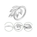 Miniatyrbild 4 av 5: 12 st Servett Ringar och Hållare, (BLAD, Silver) Metall Servett Ring