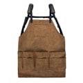 Miniatyrbilde 1 av 5: Utvidet størrelse: 65 × 66 cm (khaki) Multi-lomme lerret forkle for m