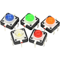 Miniatyrbillede 5 af 5: 10 stk LED Momentary Taktil Tact Trykknapsbryter 12 mm x 12 mm
