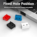 Miniatyrbild 5 av 5: 10 st USB-dammskydd, USB Typ-A dammskydd, USB-portsskydd, dammskyddspluggar för USB A-honportar (gula)