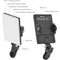 Miniatyrbillede 3 af 5: 60 LED Videolys, 3200-5600K 3 Lystilstande USB og 10 Niveauer Dæmpbar Lysstyrke CRI95+ Bærbart Lys til Telefon, iPhone, Android, iPad, Laptop