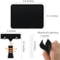 Miniatyrbild 5 av 5: 8-pack Roterande Clip Pop Vridbar Skylthållare, Roterbar Hållklämma Skylthållare, Plastvaru Skylt Display Clip Hållare med 2 Kritmarkörer för Mat,