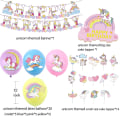 Miniatyrbild 4 av 5: 36-dels Unicorn Dekorationssats, Unicorn-tema Partyballonger, Unic