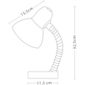Miniatyrbillede 3 af 4: Klemmelampe, E27 Pærebase, LED Kompatibel, Fleksibel Arm, med Kabel og Afbryder. Metal. Til Børneværelse, Skrivebord, Natbord, Sengelampe, Sort