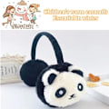 Pikkukuva 4 / 5: (Panda-kuvio) Lasten talviset lämpimät korvanlämmittimet, söpöt plushiset korvanlämmittimet, F