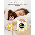 Miniatyrbillede 4 af 5: Børnealarmur med uddannelsesmæssig dag/nat-funktion, 2 alarmer/12/24 timer/snooze, justerbar skærmbelysning i 7 farver, digital morgenalarm C