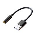 Miniatyrbilde 1 av 5: USB Lydadapter, USB til 3,5 mm Lydkontakt Adapter, Ekstern USB