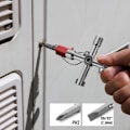 Miniatyrbillede 5 af 5: Multifunktionel Nøgle med Bit, Universal Nøgle, 4 i 1 Multifunktionel Krydsnøgle til Gas- og Elektriske Radiatorer, Målerbokse, Vandhaner, Låse