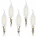Miniatyrbilde 1 av 5: E14 LED-pærer Pakke med 5 E14 LED-pærer, Frostmatte Flamme Filament, Sm