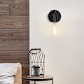 Miniatyrbillede 2 af 5: 2 stk. Sort (uden pære) Metal Vægskinne E27 Lampe Justerbar Di