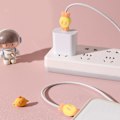 Miniatyrbillede 2 af 5: 2 stk. Søde og Sjove Kabelbeskyttere til iPhone Type-c Oplader, 2 i 1 Silikon Data Kabelbeskytter Kawaii 3D Slik Design, Opladningskabelbeskytter, Oplader