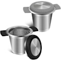 Miniatyrbilde 1 av 5: 2 stk. teinfuser for løs te, tebrygger i rustfritt stål med varmebestandig håndtak, ekstra finmasket tesil, gave til teelskere (svart, grå)