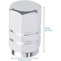 Miniatyrbillede 2 af 5: 8 Ventilkapper (Sort, Hvid Aluminium Dækventilkapper med