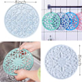 Miniatyrbillede 4 af 5: 2 stk. Mandala Brik Resinforme Store Silikone Brikforme til Hul Blomsterbakke Epoxy 3D Geode Design Skinnende Forme til Boligindretning Brik Res