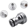 Miniatyrbillede 4 af 5: 2 stk. messing vandhanekobling, vandslangehaneadapter, messing vandingsendekobling, haveslange rør vandlinjesamler