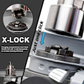 Miniatyrbilde 4 av 5: Tilbehør til vinkelsliper, M14 X-Lock adapter med M14 låsemutter for låsing på M14 gjenger, anvendelig adapter i rustfritt stål for vinkelsliper diamant