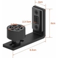 Miniatyrbilde 2 av 5: Justerbar svart gulvguide bunnguide for skyvedør i tre