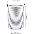 Miniatyrbilde 3 av 5: 18-tommers Storekurver for Klær, Trekkstreng Vask Kurver, Foldbar Vaskpose, Foldbar Stor Kapasitet Vaskkurv (Blå St